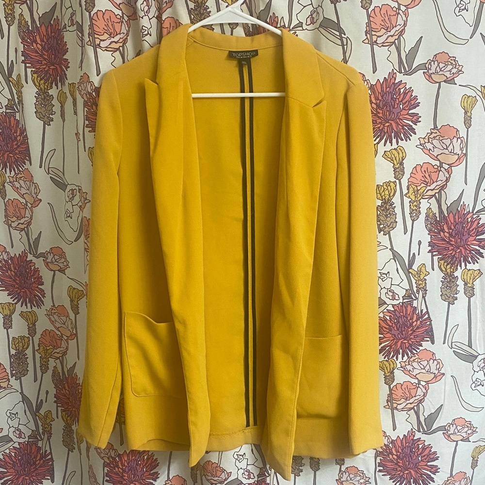 Topshop Women's Mustard Yellow Blazer Size 6